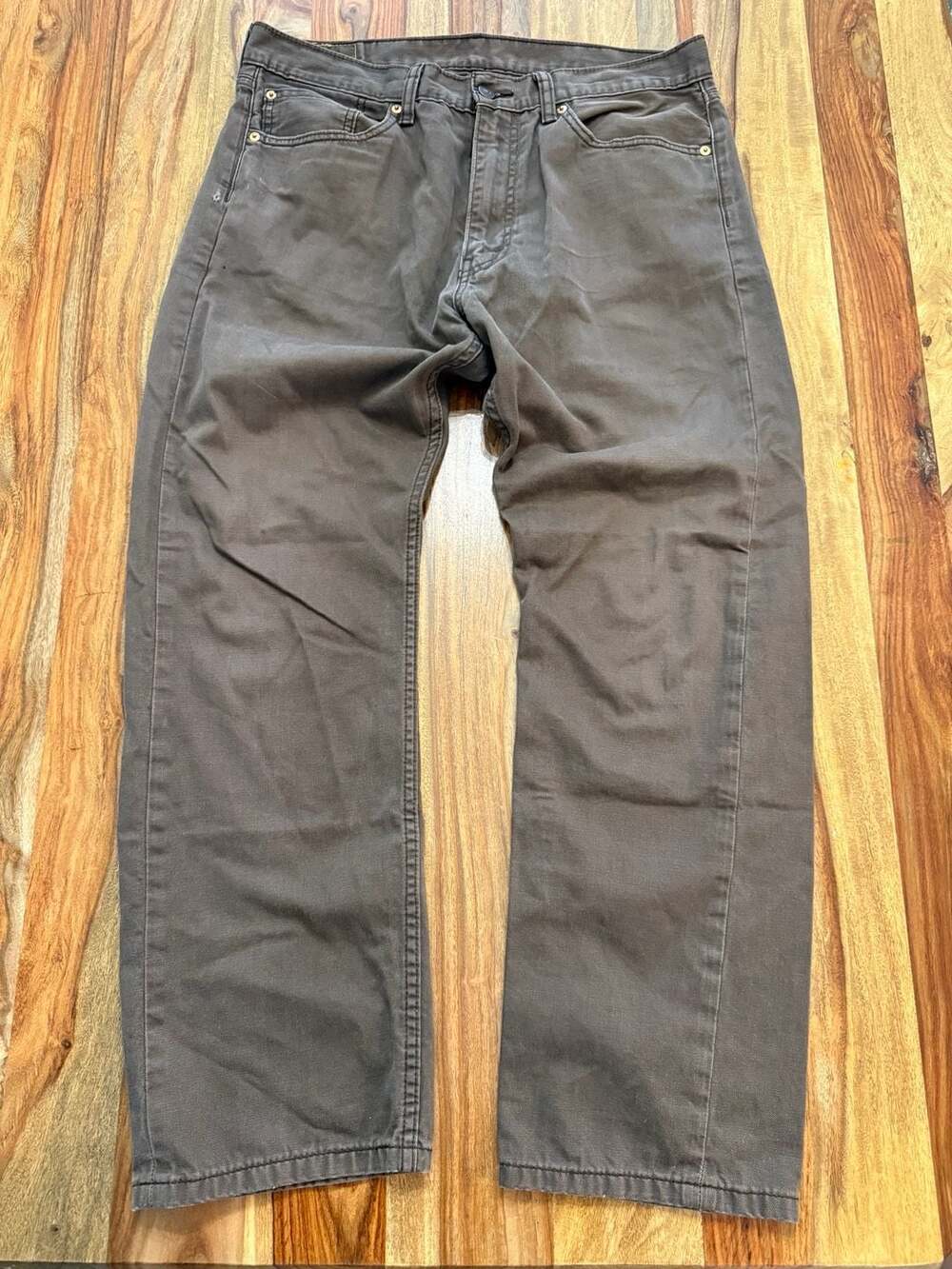 Levi's 505 Size 36x30 Brown Straight Leg Denim Jeans